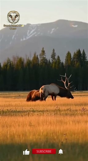 Yellowstone High Meadow: Grizzly Bear vs Bull Elk Battle