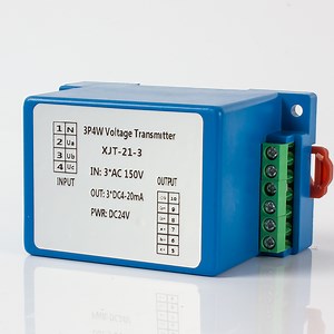[Hot Item] 3 Phase AC Voltage Sensor Transmitter 0-100V 0-220V 0-380V to 4-20mA 0-10V 0-5V RS485 3p3w 3p4w Voltage Transducer Transmitter
