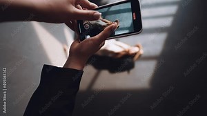 Video shooting on a smartphone, the process of shooting on a phone, vertical video