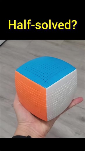 Half solved or half scrambled? 14x14 Rubik's Cube #rubikscube, #halfsolved, #satisfying