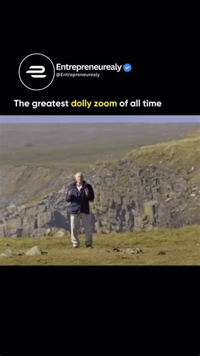Entrepreneurs Ealy on Instagram: "The dolly zoom is one of cinema’s most striking camera tricks — designed to warp perspective in real time. Here’s how it works: the camera physically moves closer or farther from the subject (the “dolly” part) while the lens zooms in the opposite direction. If the camera moves forward, the lens zooms out. If it moves back, the lens zooms in. The result is unsettling. The subject stays the same size, but the background stretches or compresses unnaturally. Space i