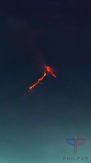 Spectacular Lava Flow from Mayon Volcano Time-Lapse