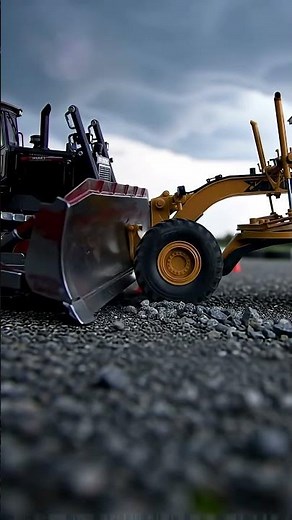 Unleash the Power! RC Bulldozer & Grader Tackle Tough Terrain 🏗️