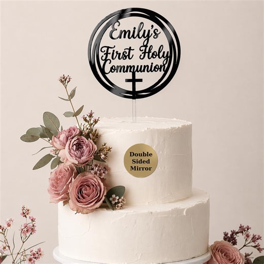 First Holy Communion Acrylic Cake Topper – Communion Party Decoration - Etsy