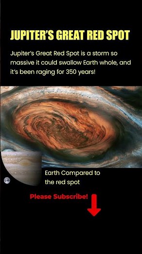 Jupiter’s Great Red Spot – A Storm Bigger Than Earth 🌌🌪️ #space