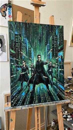 The Matrix Painted in REAL LIFE 🤯💚