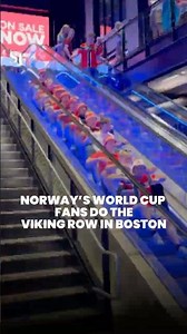 Norway football fans take the Viking row to Boston for the World Cup