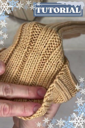 DIY Knit Ear Flaps - Winter Hat - Tutorial #KnittedHats #EarFlapHat #WinterKnits #HatKnitting