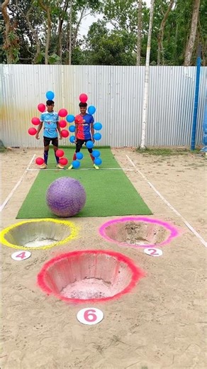 You can roll the ball into the hole?