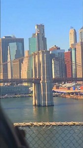 Train ride to Brooklyn, crossing Manhattan Bridge.