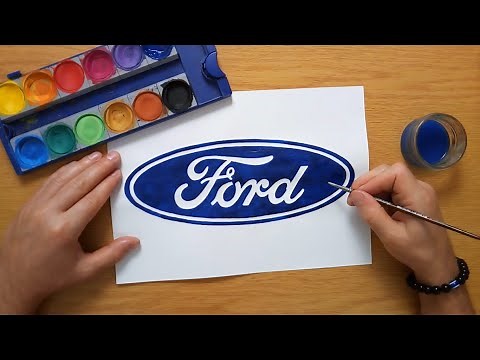 How to draw the Ford logo
