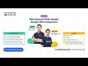#DevCoach 131 : Front-End | Bikin Elemen HTML Sendiri dengan Web Component