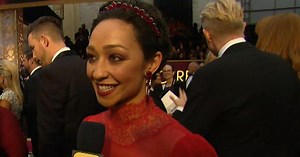 Ruth Negga on the ACLU ribbon she wore on the red carpet