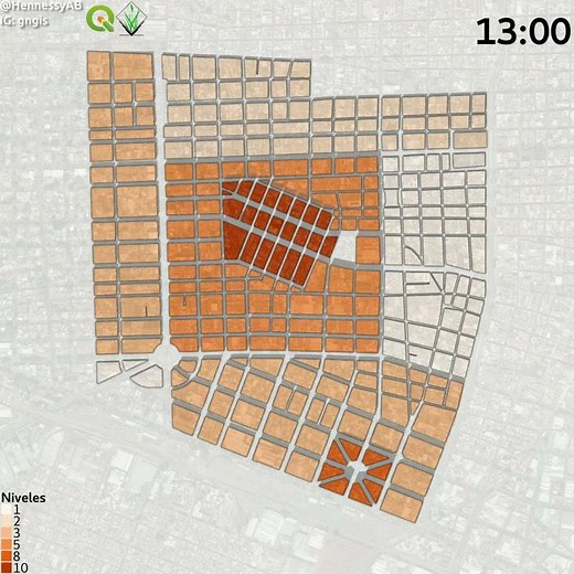 Mapa de Sombras con GRASS GIS r.sun.hourly