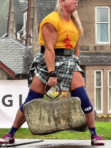 Donna Moore Lifts 733 lbs Dinnie Stones | World's Strongest Woman