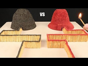 Increíble Reacción En Cadena Con Fosforos! ERUPCIÓN VOLCANES