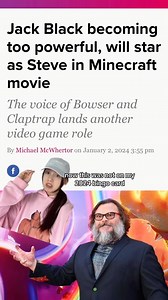 jack black is steve from minecraft :0 #minecraft #videogamenews | Polygon