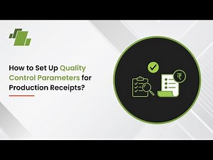 How to Set Up Quality Control Parameters for Production Receipts ?
