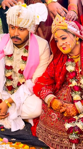 MK Look on Instagram: "After marriage😯💄💅 #aftermarriage #aftermarriagelife #marriage #bridehairstyle #bridemakeup #brideandgroom #bridedress #bridebook #sindoor #comedy #trending #trendingreel #instagood"