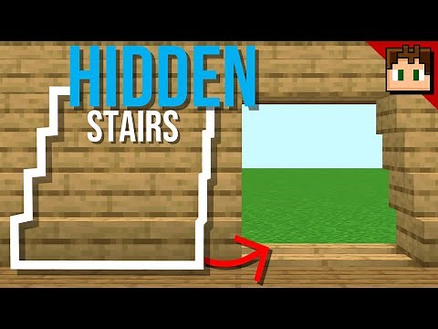 Minecraft Bedrock: Easy HIDDEN STAIRCASE DOOR Tutorial! 1.21