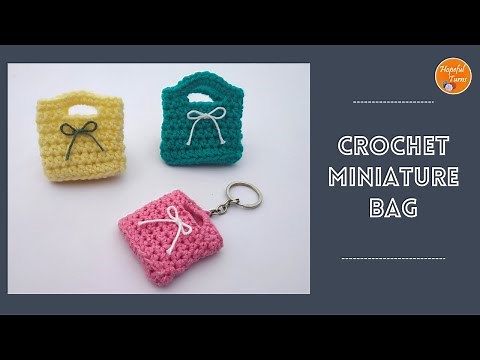 Easy Crochet Bag Keychain for Beginners | Crochet Mini Bag Pouch