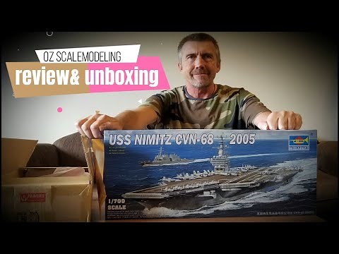 USS Nimitz CVN-68 Aircraft Carrier Unboxing Review 1/700 Scale by Trumpeter