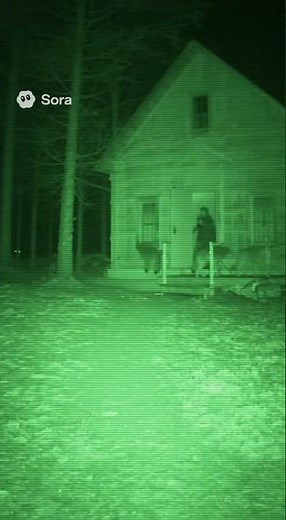 CCTV, Wolf Attack, Real Footage, Night