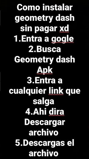 Como instalar Geometry dash Sin pagar (Parte 1) xd