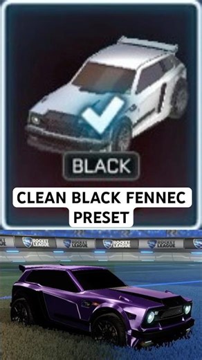CLEAN BLACK FENNEC PRESET-SUBSCRIBE FOR CLIPS N PRESETS #rocketleague #fennec #rocketleagueclips