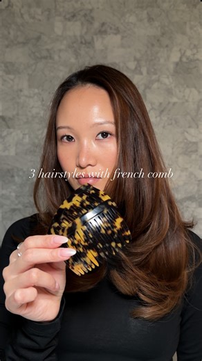 Nari Jo on Instagram: "3 easy hairstyles with my french comb ♥️ #hairstyles #frenchcomb #pinterest #chichair #frenchtwist"