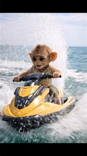 A tiny monkey became a hero today 🐒❤️He saved a drowning kitten #viralshorts