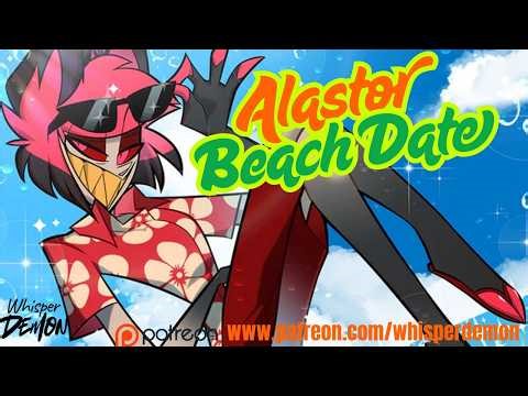 [ASMR] BEACH DATE WITH ALASTOR [ SEA SOUNDS| WALKING IN SAND] | ALASTOR X LISTENER |HAZBIN HOTEL