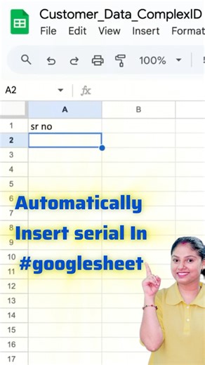 Google Sheet me Automatic Serial Number ka Formula | No Typing Needed