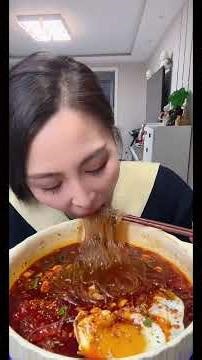 🍜😱LISTEN to that SLURP + CRUNCH! This Suan La Fen ASMR is pure therapy for my soul! 👂😵 #mukbang