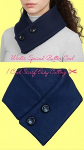 Winter Special Button Cowl/Cowl Scarf Easy Cutting ✂ #viralreelsシ #viralreelschallenge #DIY #Crafts #fashion #fblifestyle #fashionstyle | KS Fashion Hub