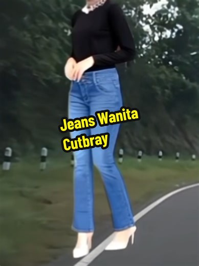 Celana Jeans Wanita Cutbray Acc Jeans Elmi Basic Kancing Dua Bahan Stretch #jeans #jeanswanita #cutbray