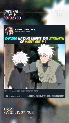 KAKASHI AND GUY CHILDHOOD MEMORIES 😍🥶