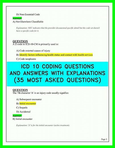 2026 ICD 10 Practice Test: 35 Essential Questions and Detailed Explanations for Coders