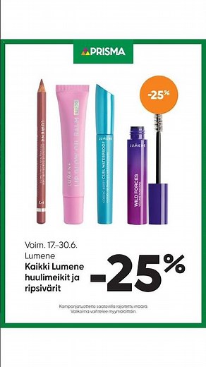 Prisma tarjoukset Lumene 17/06 - 30/06