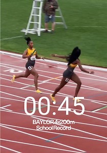 FULL race of Baylor women running a 4x2 school record 🔥 #relay via @Alyssa Jones