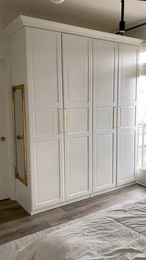 How I built my IKEA PAX wardrobe. It was a lot of work, but totally build it! #ikeapax #ikeahacks | Hana - DIY, Design, Crafting
