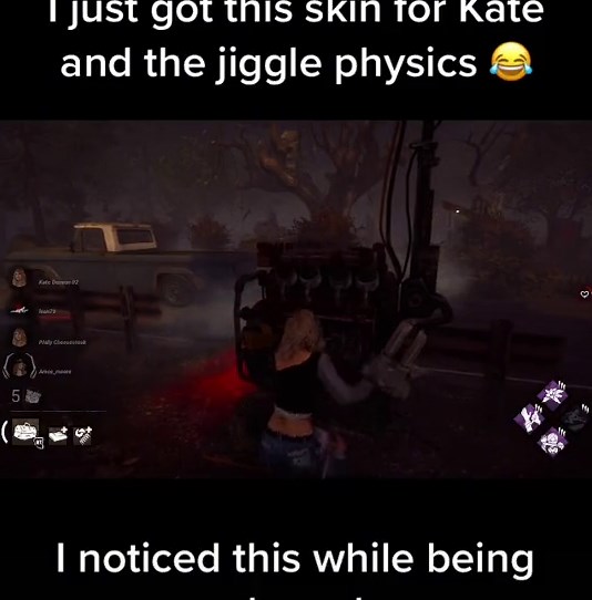 Kate Denson Scarecrow Outfit Jiggle Physics in Dead by Daylight