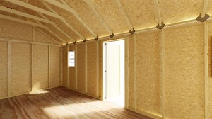 Best Barns Shedquarters 12 ft. x 20 ft. Wood Shed Kit with Spacious Barn Doors and Extra Walk-In Door (240 sq. ft.) SQUASE20