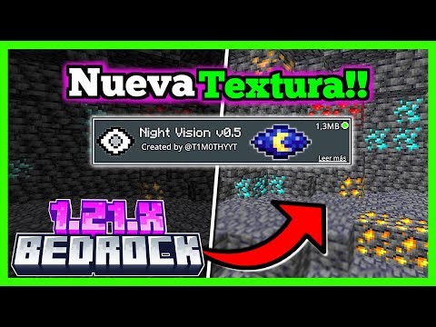 🟢 HOW TO HAVE INFINITE NIGHT VISION in MCPE 1.21.x!! | NEW NIGHT VISION TEXTURE IN BEDROCK