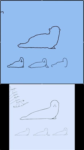 Drawing Water Dogs by Penelope Scott in MS Paint | #penelopescott #waterdogs #art #alternative