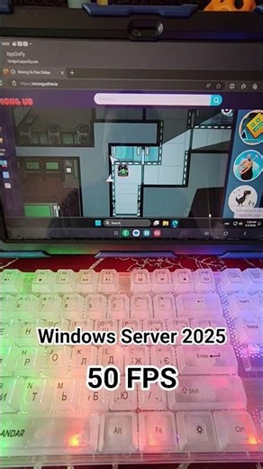 Among US on Windows Server 2025 #windows #microsoft #amongus #tech