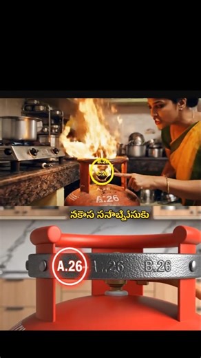 How to check gas cylinder expiry date? 🔥Safety Telugu Short- Stop Do not use After Expire Date