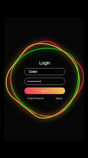 Neon Login Page Using HTML CSS | Modern UI Web Project 2025