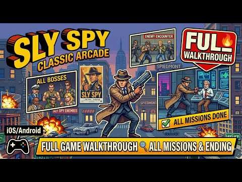 Sly Spy Classic Arcade Game FULL WALKTHROUGH 🕵️ All Missions Completed | Retro Mobile Gameplay