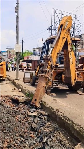 2 JCB 3DX Breaker Work || JCB DRILLING MACHINE 🤯 #jcb #3d #trending #yt #shorts #short